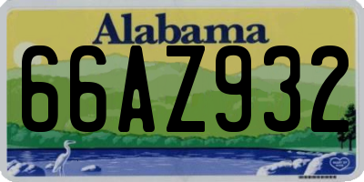 AL license plate 66AZ932