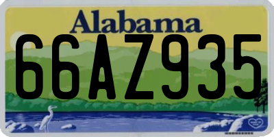 AL license plate 66AZ935