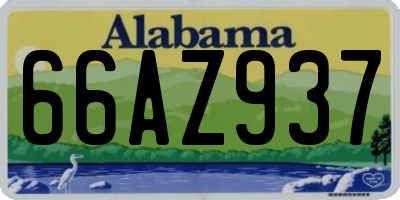 AL license plate 66AZ937