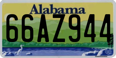 AL license plate 66AZ944
