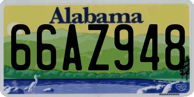 AL license plate 66AZ948