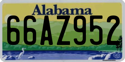 AL license plate 66AZ952