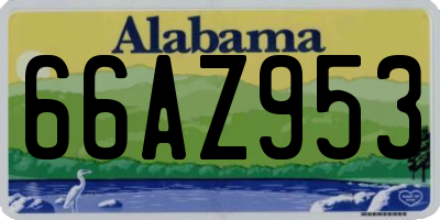 AL license plate 66AZ953