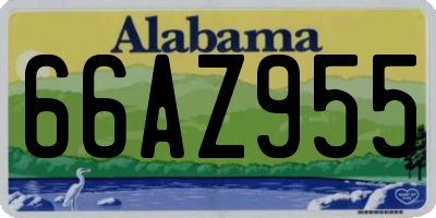 AL license plate 66AZ955