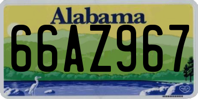 AL license plate 66AZ967