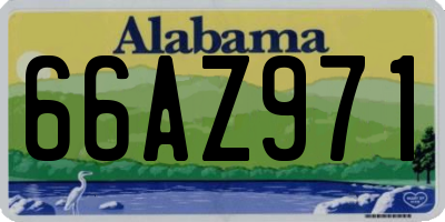 AL license plate 66AZ971
