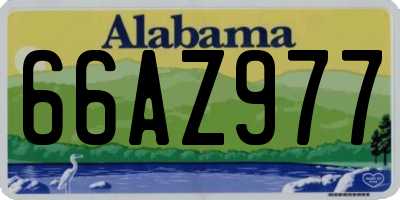 AL license plate 66AZ977