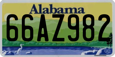 AL license plate 66AZ982