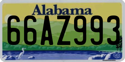 AL license plate 66AZ993