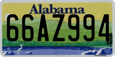 AL license plate 66AZ994