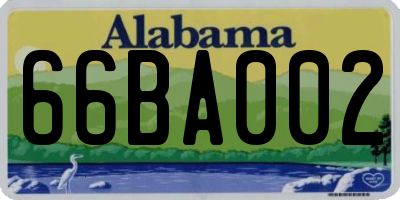 AL license plate 66BA002