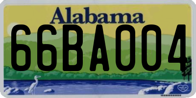 AL license plate 66BA004