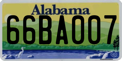 AL license plate 66BA007