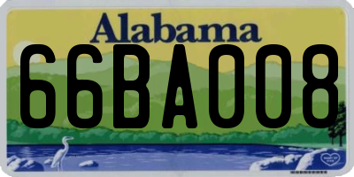 AL license plate 66BA008