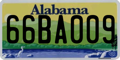 AL license plate 66BA009