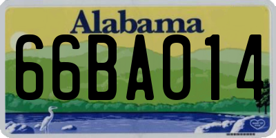 AL license plate 66BA014