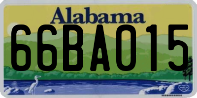 AL license plate 66BA015
