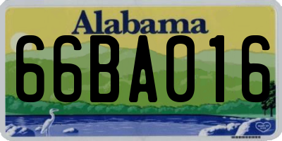 AL license plate 66BA016