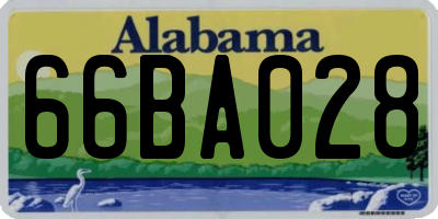 AL license plate 66BA028