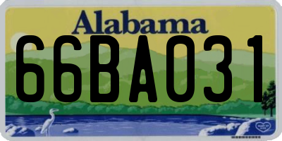 AL license plate 66BA031