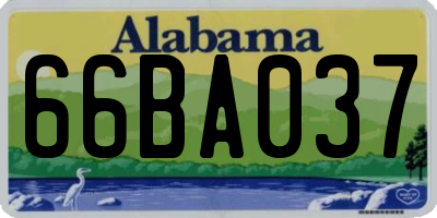 AL license plate 66BA037