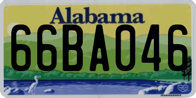 AL license plate 66BA046