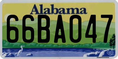 AL license plate 66BA047