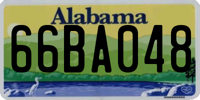 AL license plate 66BA048