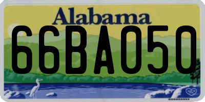 AL license plate 66BA050