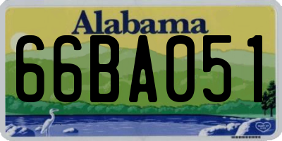 AL license plate 66BA051