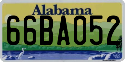 AL license plate 66BA052