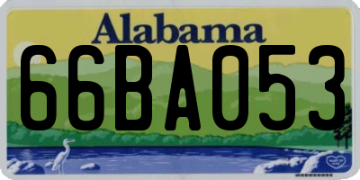 AL license plate 66BA053
