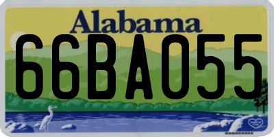 AL license plate 66BA055