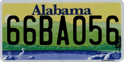 AL license plate 66BA056