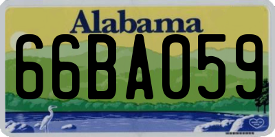 AL license plate 66BA059