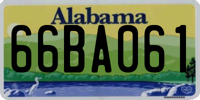 AL license plate 66BA061