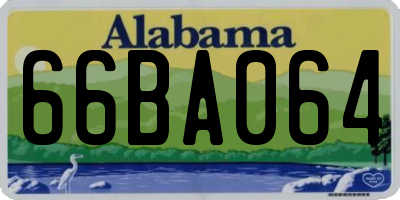 AL license plate 66BA064
