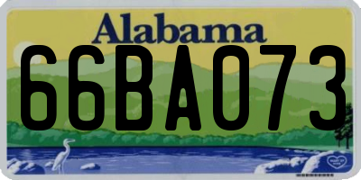 AL license plate 66BA073