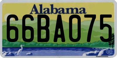 AL license plate 66BA075
