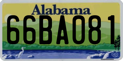 AL license plate 66BA081