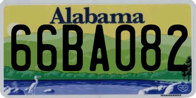 AL license plate 66BA082