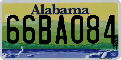 AL license plate 66BA084