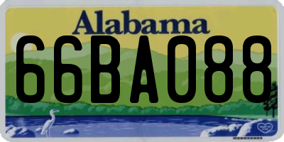 AL license plate 66BA088