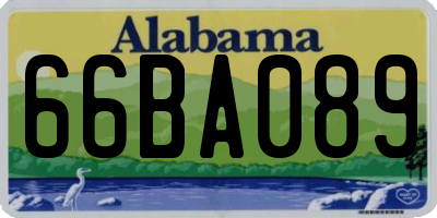 AL license plate 66BA089