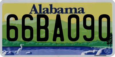 AL license plate 66BA090