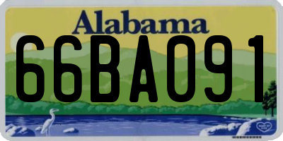 AL license plate 66BA091