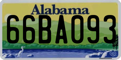 AL license plate 66BA093