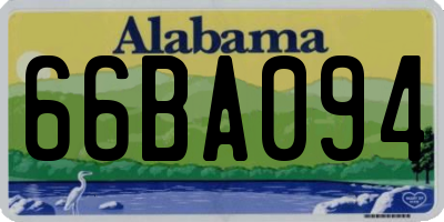 AL license plate 66BA094