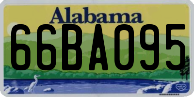AL license plate 66BA095
