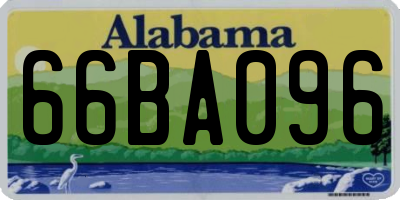 AL license plate 66BA096